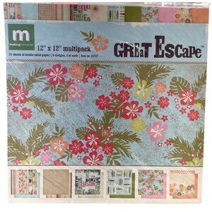 Making Memories Tropical Designs Great Escape Scrapbook Paper Double-Sided